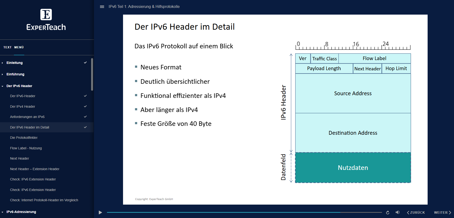 Ansicht E-Learning IPv6 Teil1