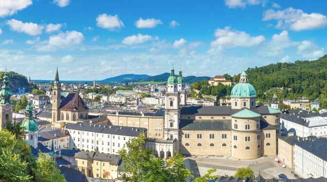 Luftaufnahme der Festung Hohensalzburg