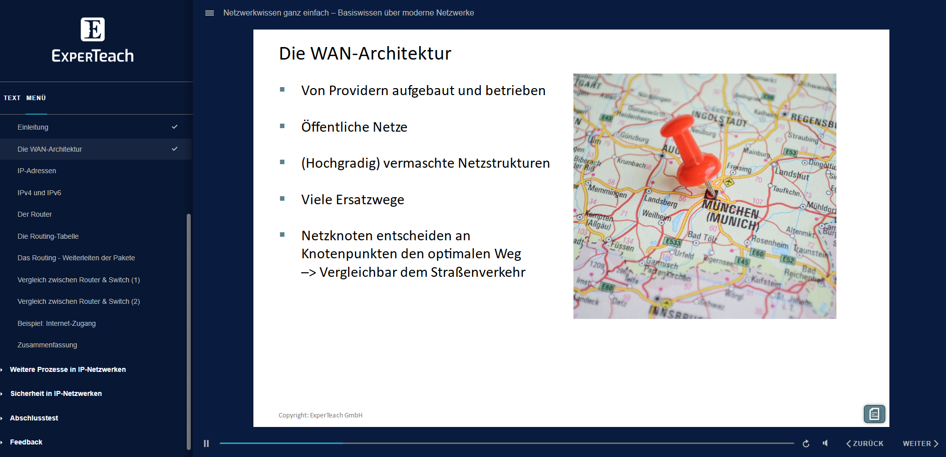 E-Learning Ansicht Netzwerkwissen