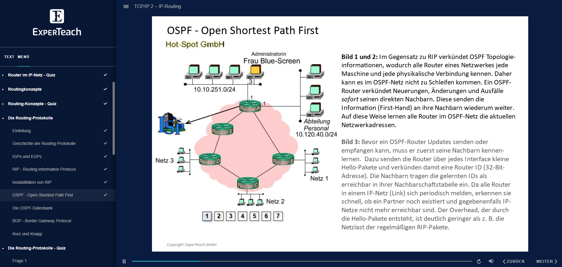 E-Learning Ansicht TCP/IP2