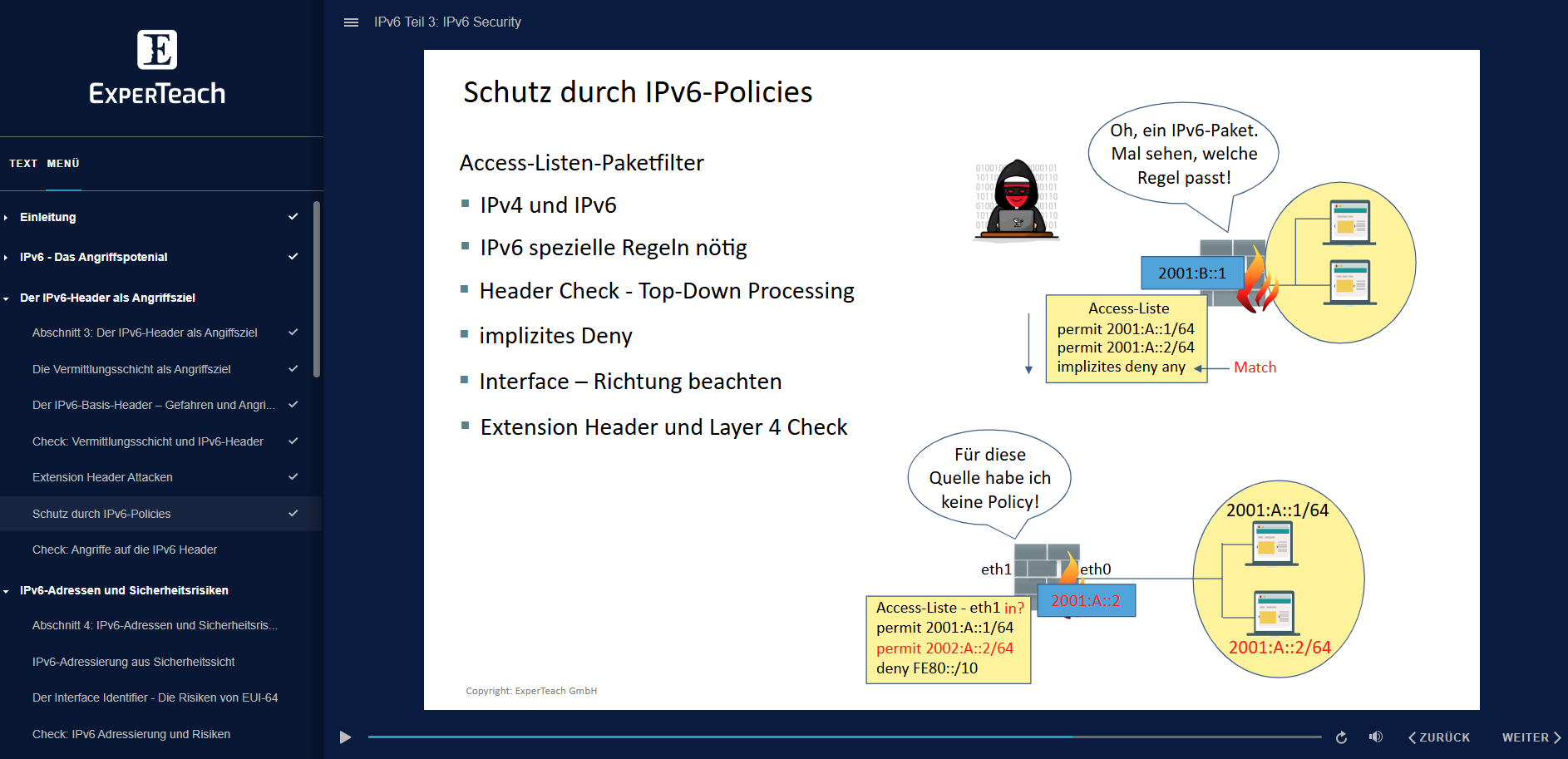 E-Learning Ansicht IPv6 Teil 3
